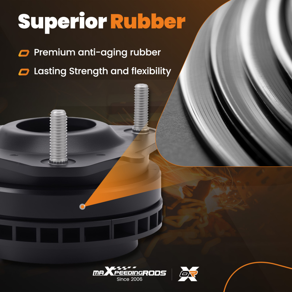 2x Cojinete Amortiguador Delantero compatible para Ford Fiesta 5 01-10 1697347 1469224