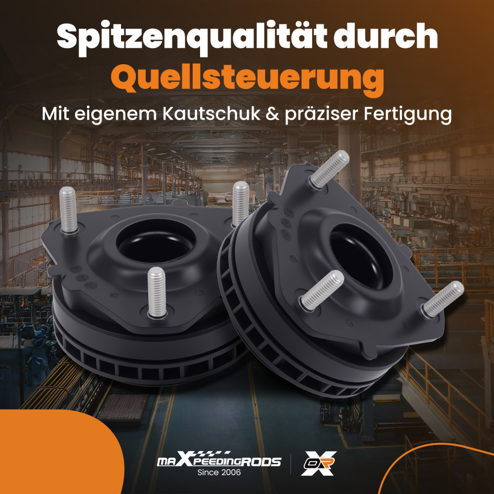 2x Cojinete Amortiguador Delantero compatible para Ford Fiesta 5 01-10 1697347 1469224