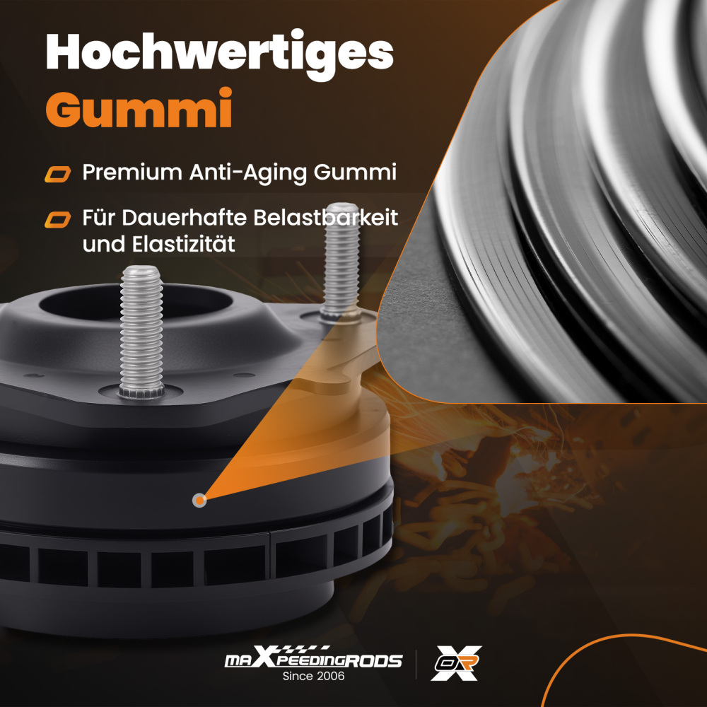 2x Cojinete Amortiguador Delantero compatible para Ford Fiesta 5 01-10 1697347 1469224