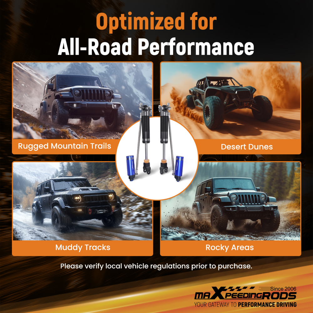 10 Way Damping Reservoir Front Shocks For 11-19 compatible for Silverado Sierra 2500 3.5 Lift