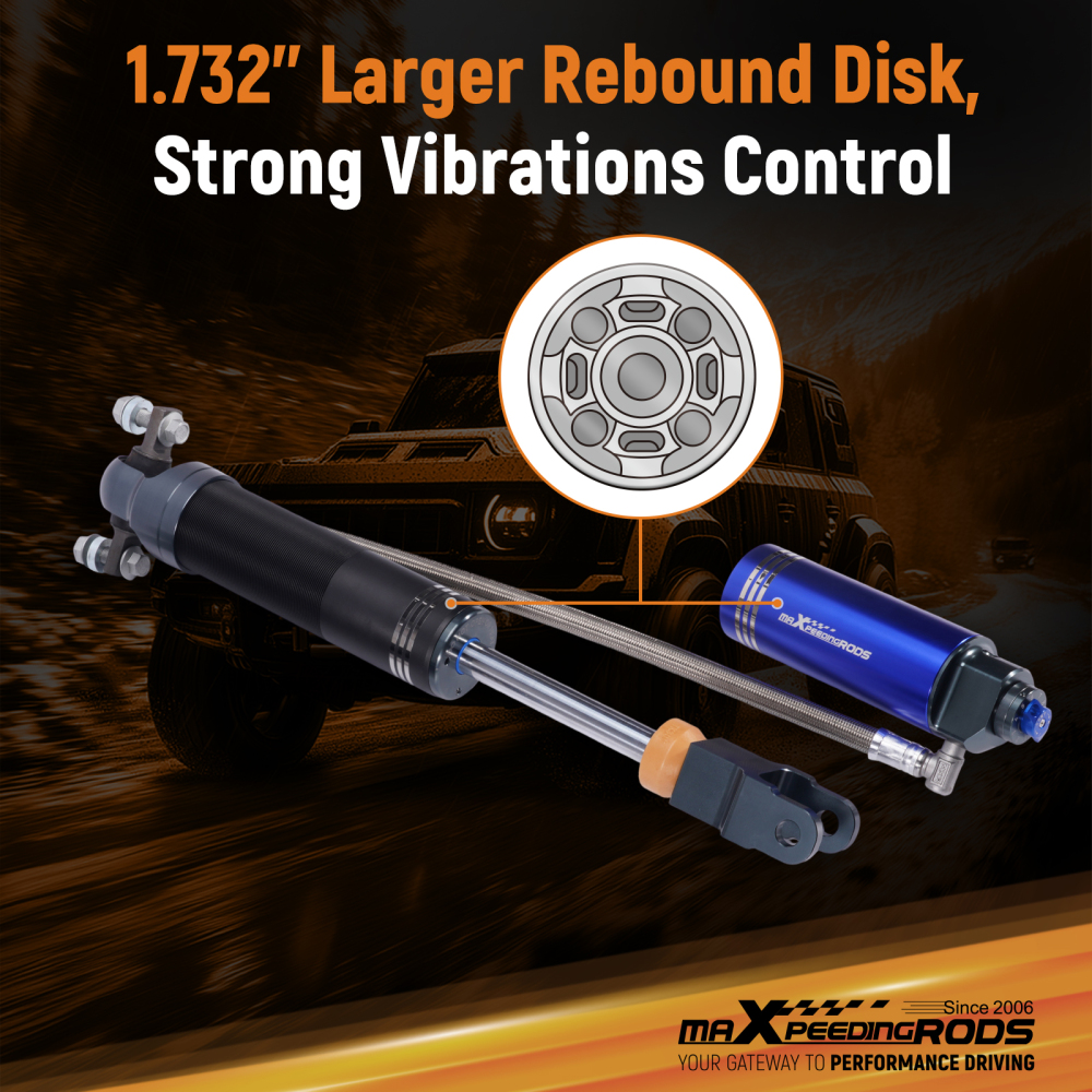 10 Way Damping Reservoir Front Shocks For 11-19 compatible for Silverado Sierra 2500 3.5 Lift