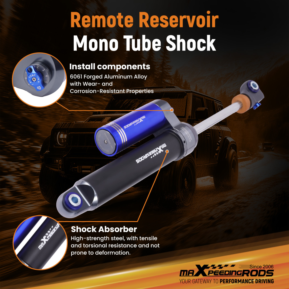 10 Level Damper Reservoir 0-1 Lift Rear Shock compatible for Chevy - GMC 1500 / 2500 99-08