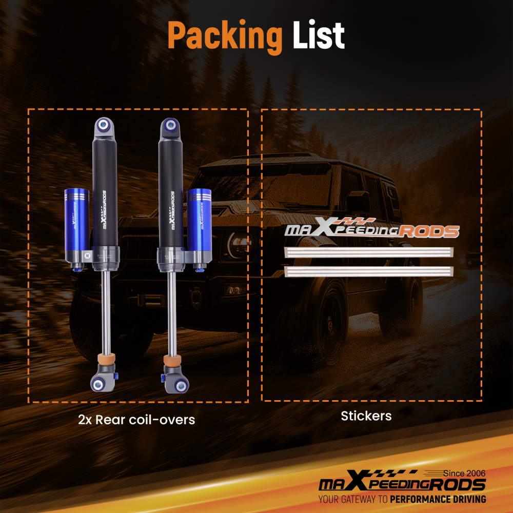 10 Level Damper Reservoir 0-1 Lift Rear Shock compatible for Chevy - GMC 1500 / 2500 99-08