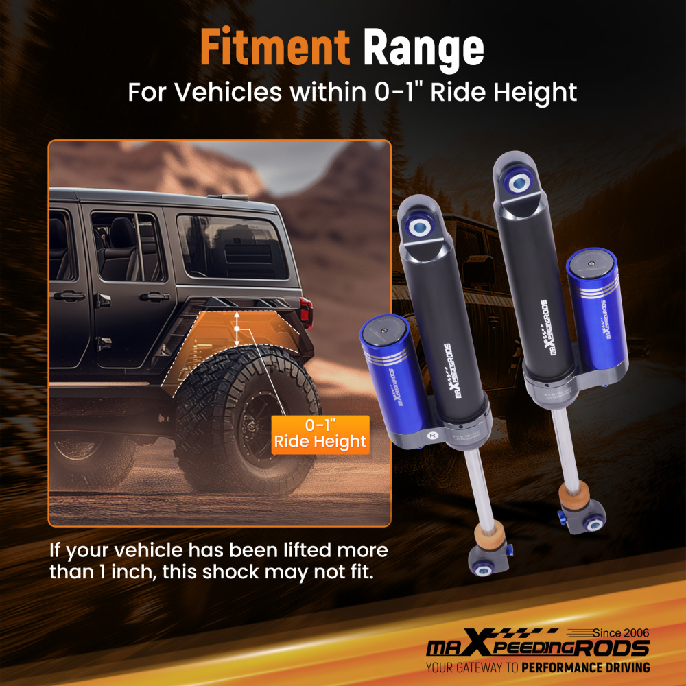 10 Level Damper Reservoir 0-1 Lift Rear Shock compatible for Chevy - GMC 1500 / 2500 99-08