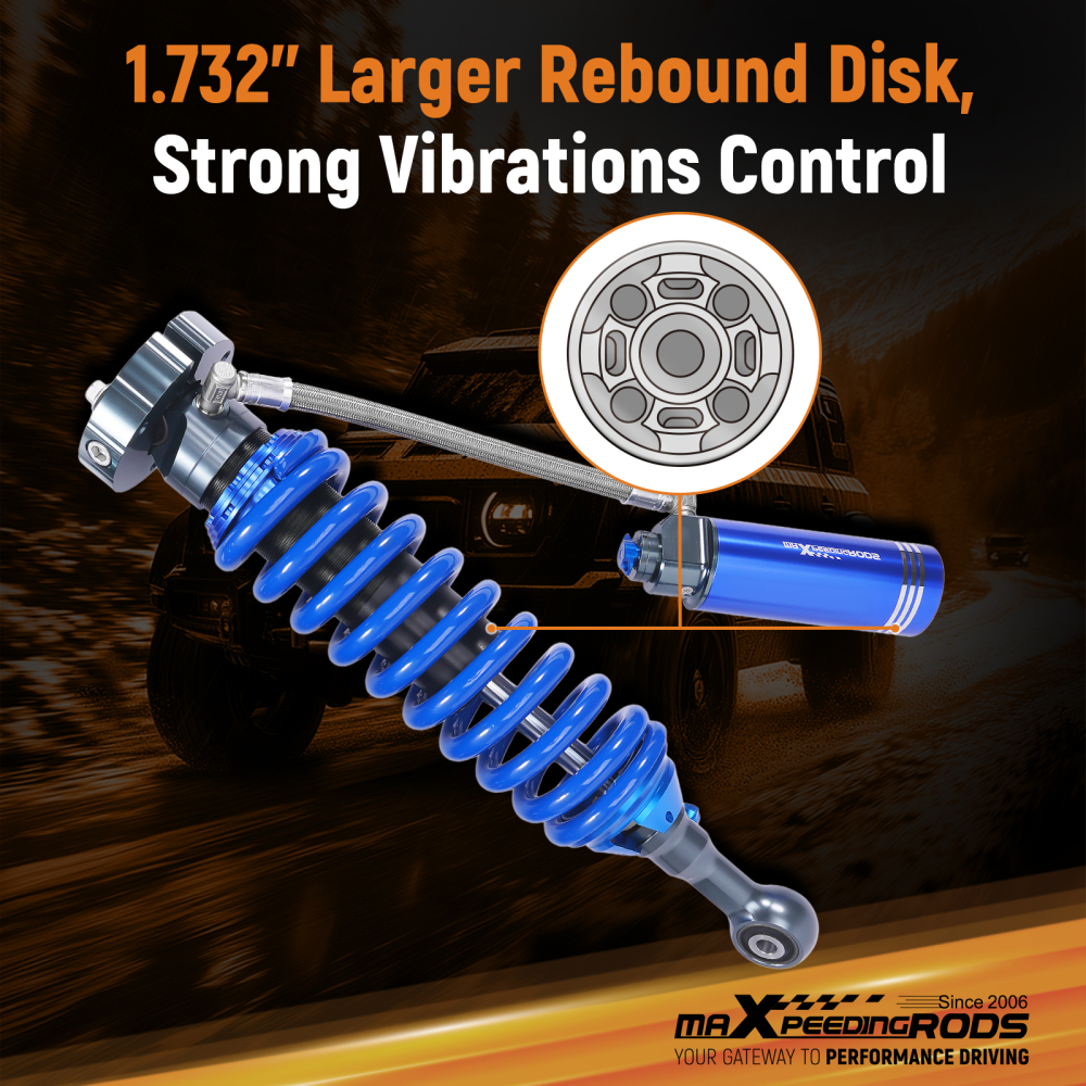 Front Reservoir Shocks w/ Adj Damping compatible for Toyota Land Cruiser Prado 2003-2014