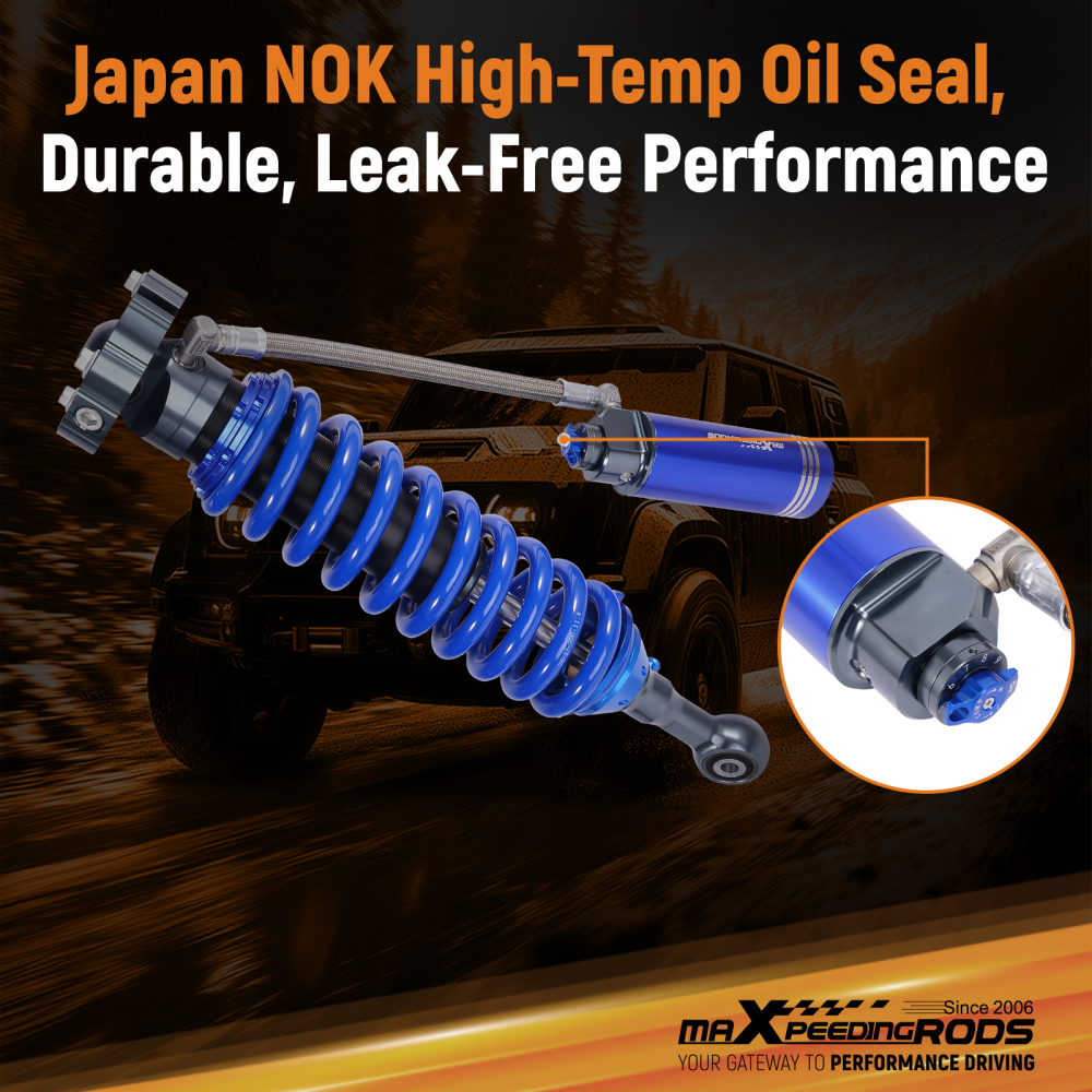 Front Reservoir Shocks w/ Adj Damping compatible for Toyota Land Cruiser Prado 2003-2014