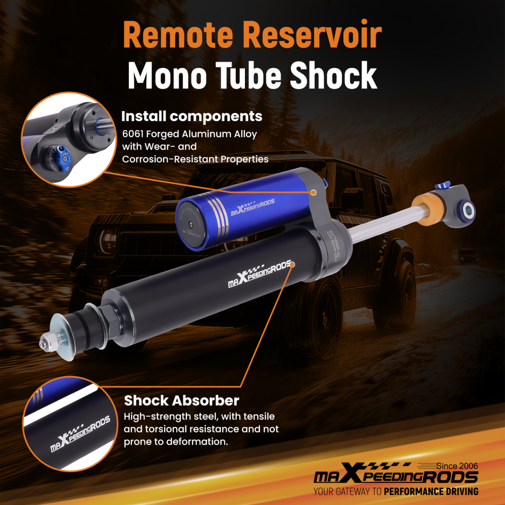 4x Remote Reservoir 0-1.5 Lift Front Rear Shocks for F250 Super Duty 2005-2016