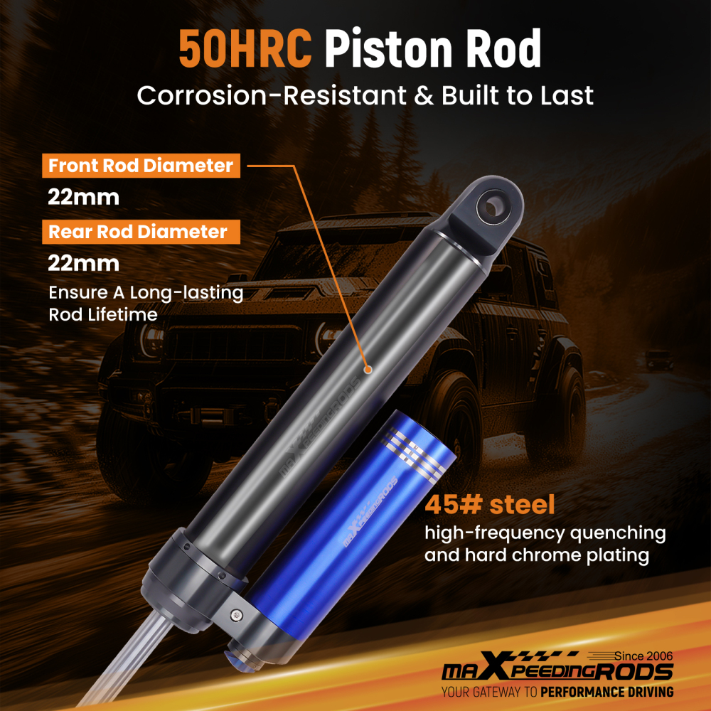 4x Remote Reservoir 0-1.5 Lift Front Rear Shocks for F250 Super Duty 2005-2016