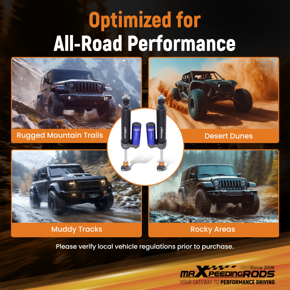 4x Remote Reservoir 0-1.5 Lift Front Rear Shocks for F250 Super Duty 2005-2016