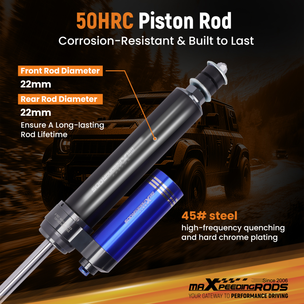 4x Remote Reservoir 0-1.5 Lift Front Rear Shocks for F250 Super Duty 2005-2016