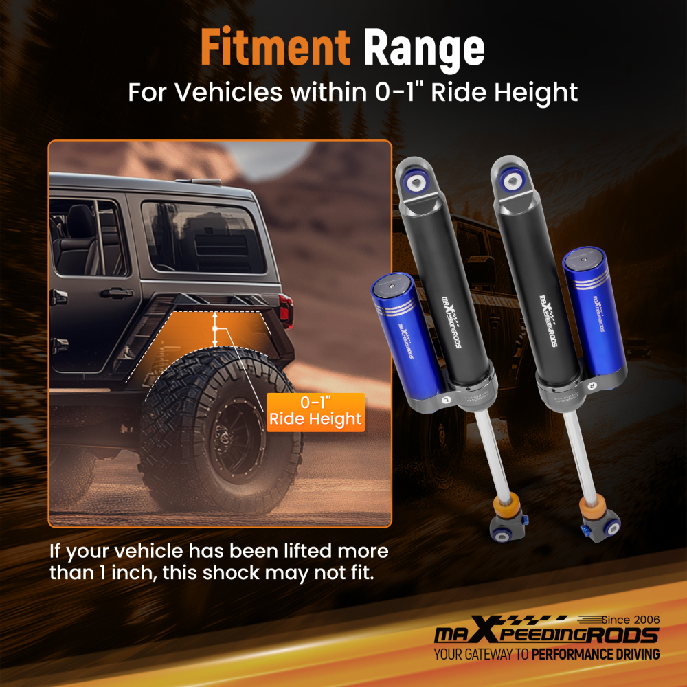 Rear Shock w/10 Way Damper Adjustable Reservoir compatible for Ford F150 SVT Raptor 2010-14