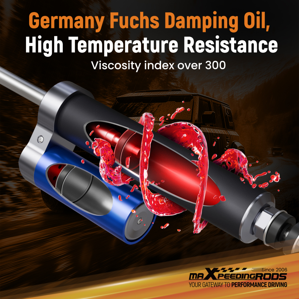 Rear Shock w/10 Way Damper Adjustable Reservoir compatible for Ford F150 SVT Raptor 2010-14