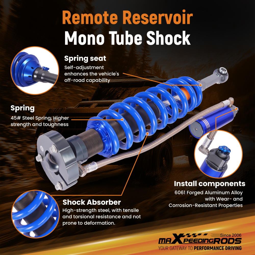 Damper Adjustable Front Reservoir Shocks compatible for Ford F-150 SVT Raptor 2010-2014