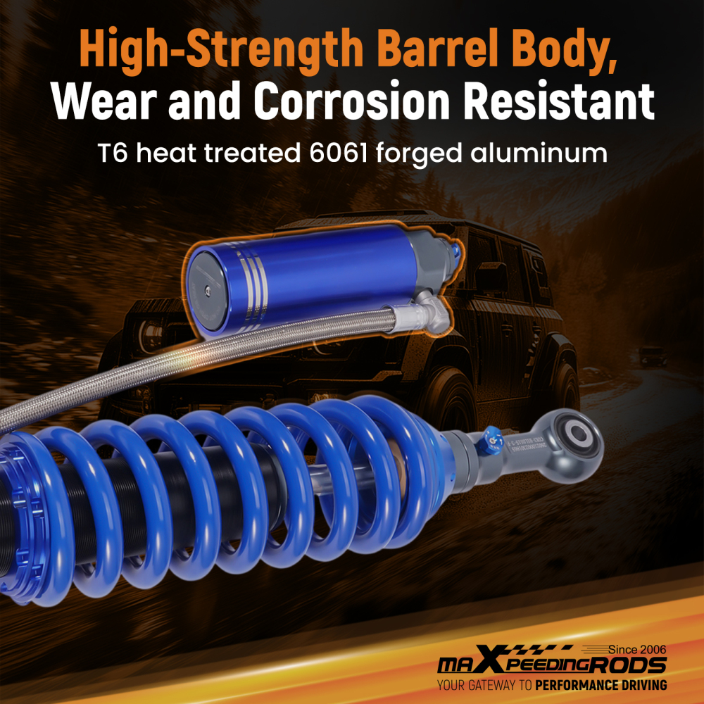 10-Stage Front 2-3 Lift Shocks compatible for Toyota Hilux 2005-2015 KUN26