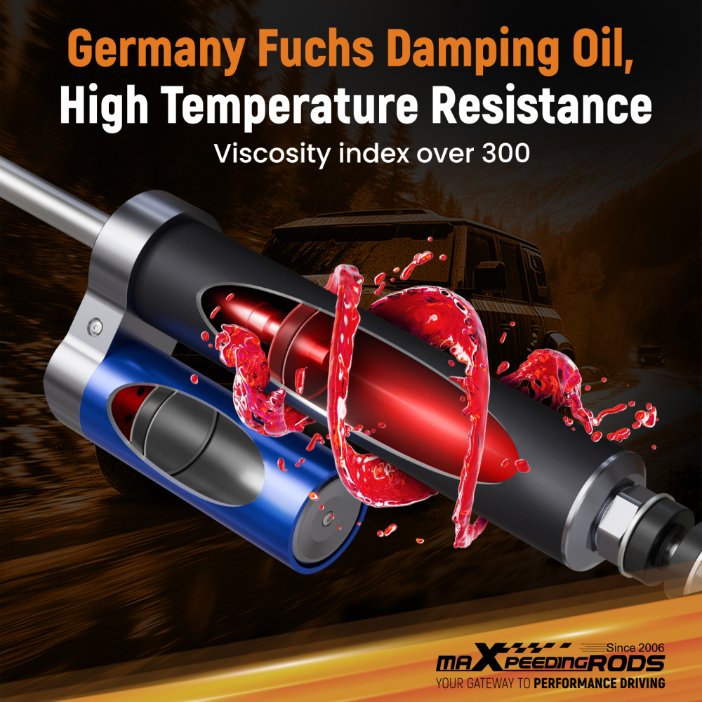 10-Stage Front 2-3 Lift Shocks compatible for Toyota Hilux 2005-2015 KUN26