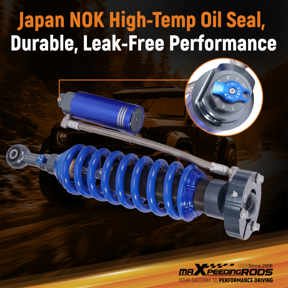 10-Stage Front 2-3 Lift Shocks compatible for Toyota Hilux 2005-2015 KUN26