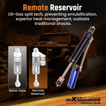 Front Shock 2 Lift RemoteReservoir compatible for Toyota Landcruiser 90-24 76 78 79 Serie