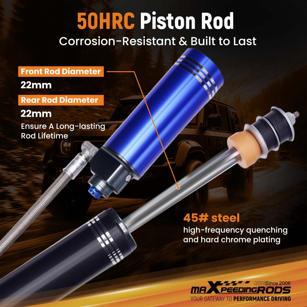Front Shock 2 Lift RemoteReservoir compatible for Toyota Landcruiser 90-24 76 78 79 Serie