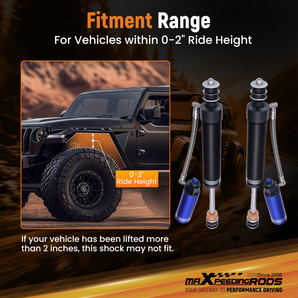 Front Shock 2 Lift RemoteReservoir compatible for Toyota Landcruiser 90-24 76 78 79 Serie