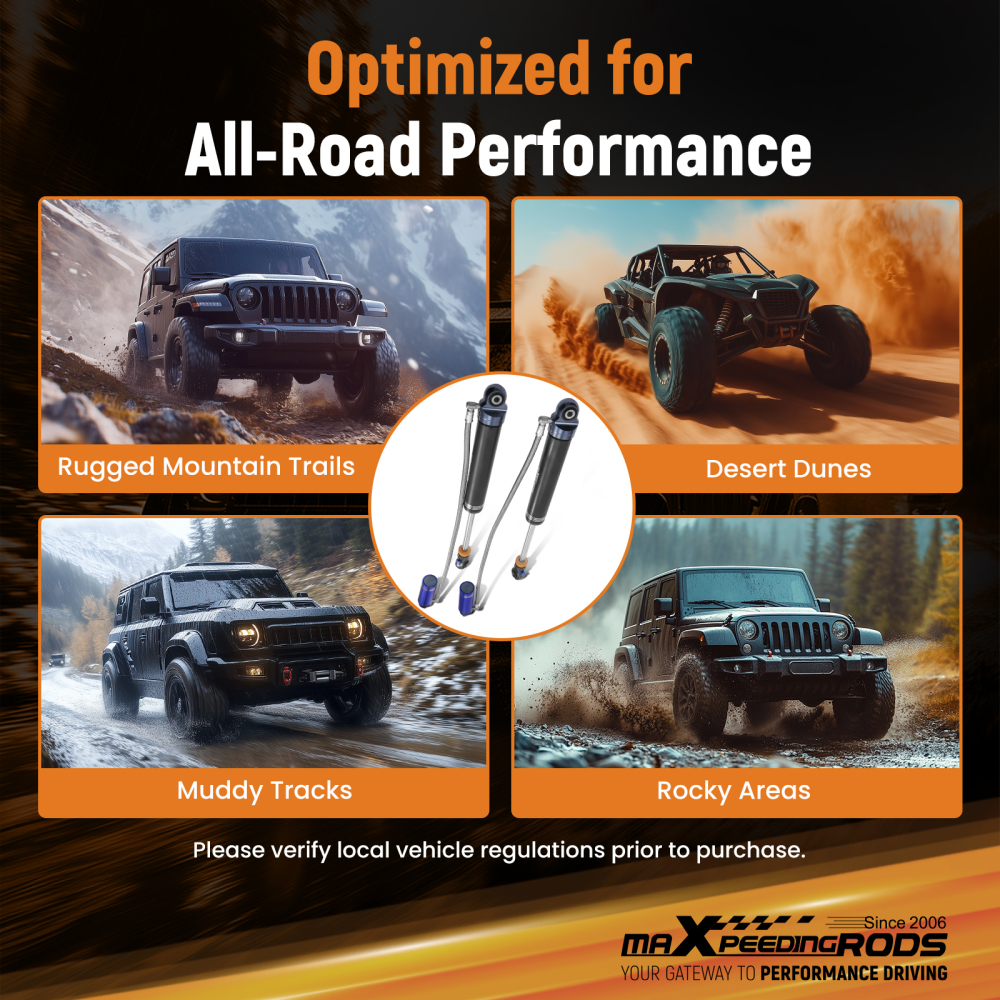 Rear Shock Absorbers 4 Lift compatible for Patrol GU Y61 1997-2015 2.8 3.0 4.2 4.8
