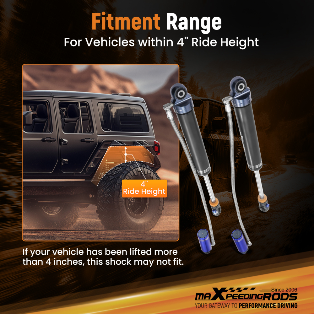 Rear Shock Absorbers 4 Lift compatible for Patrol GU Y61 1997-2015 2.8 3.0 4.2 4.8
