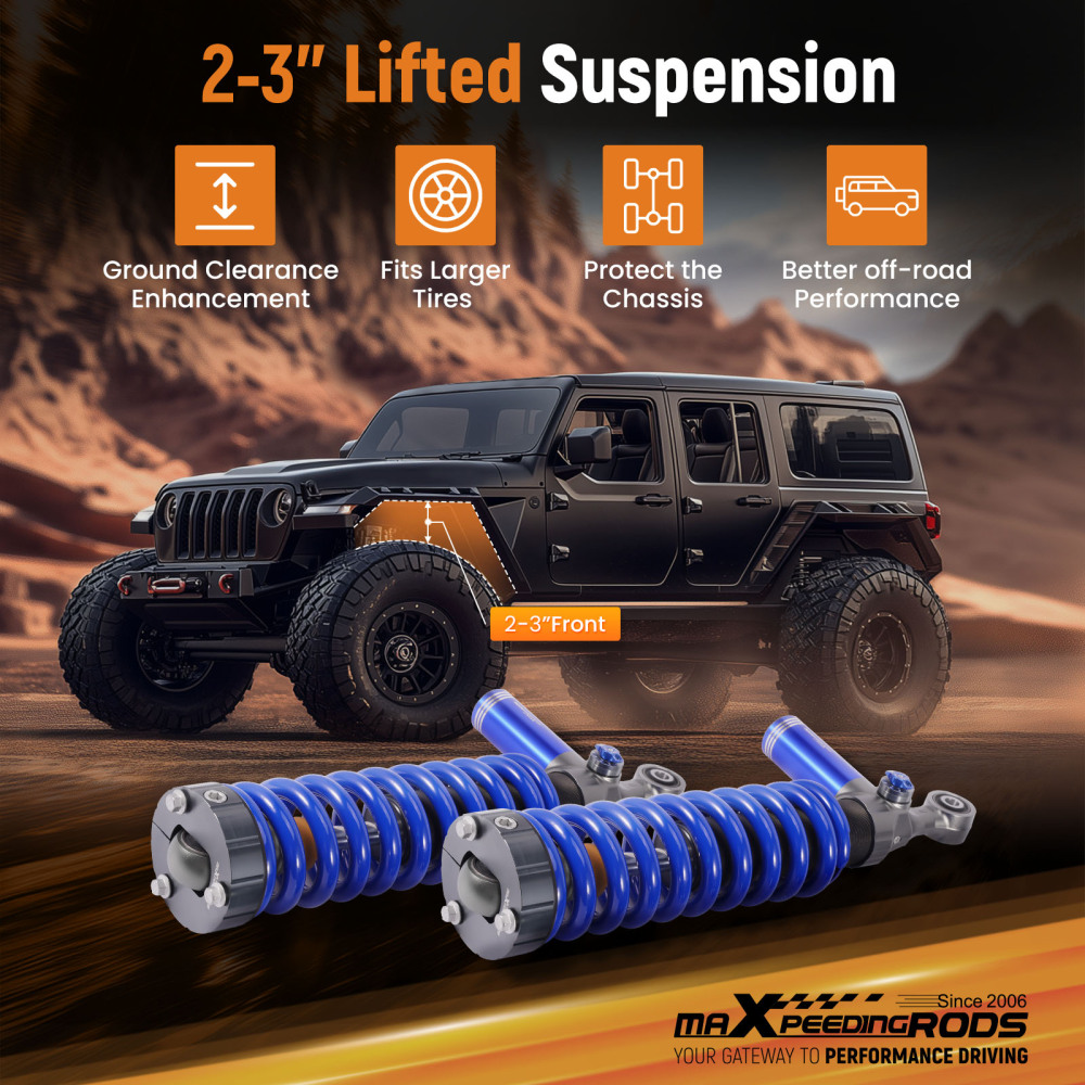 Adjustable Coilover Remote Front Shock Kit compatible for Ford Ranger 2011-2018 Adj. Height