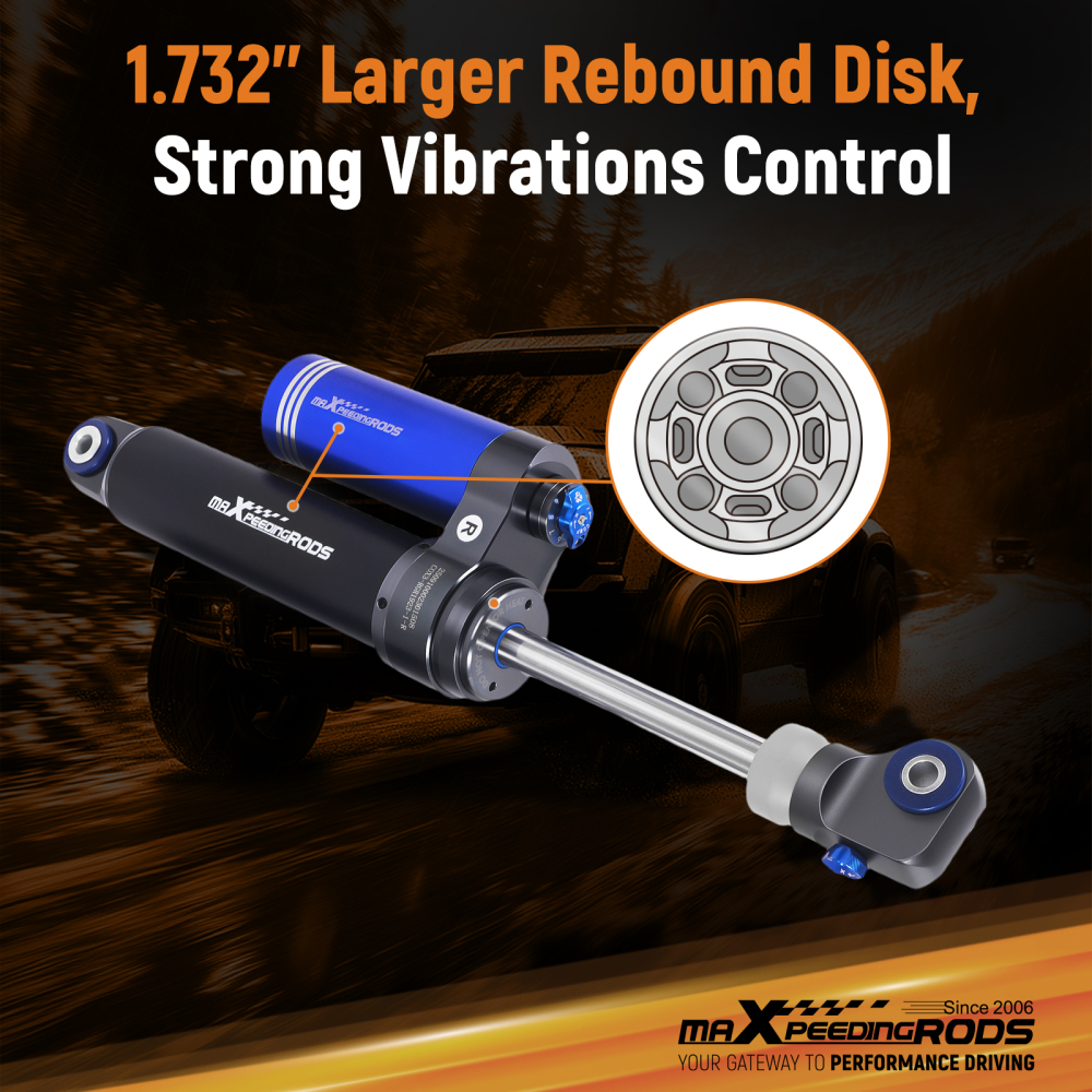 Reservoir Rear Shocks 0-1.5 Lift Dual Damper Adj. Compatible for FORD Ranger 2019-2023