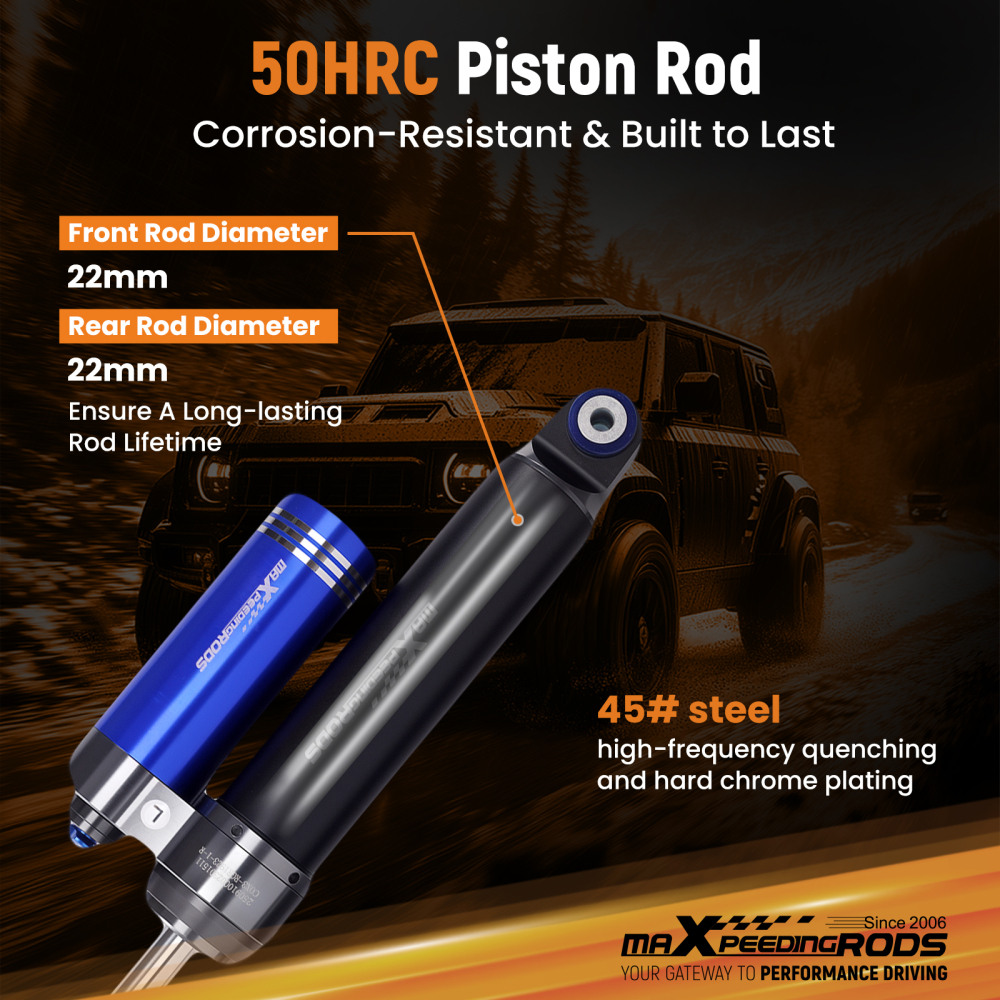 Reservoir Rear Shocks 0-1.5 Lift Dual Damper Adj. Compatible for FORD Ranger 2019-2023