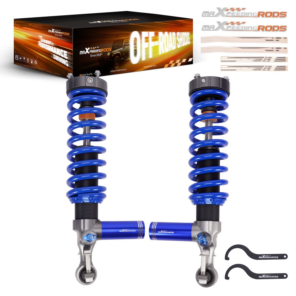 10-Way Damper Front Shocks 2-3 Lift w/ Reservoir compatible for FORD Ranger 19-23