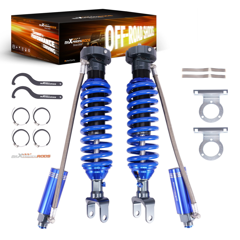 10 Way Damping Adjustable Reservoir Front Shock Kit compatible for Ram 1500 2019-2025