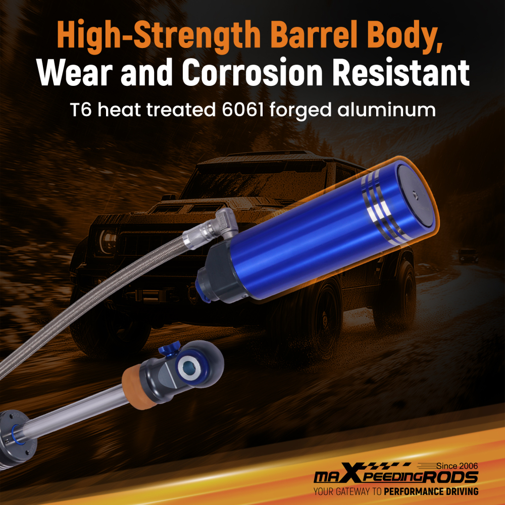 Front Reservoir Shocks 10 Level Damping For 14-25 compatible for Dodge Ram 2500 0-2 Lift 4WD