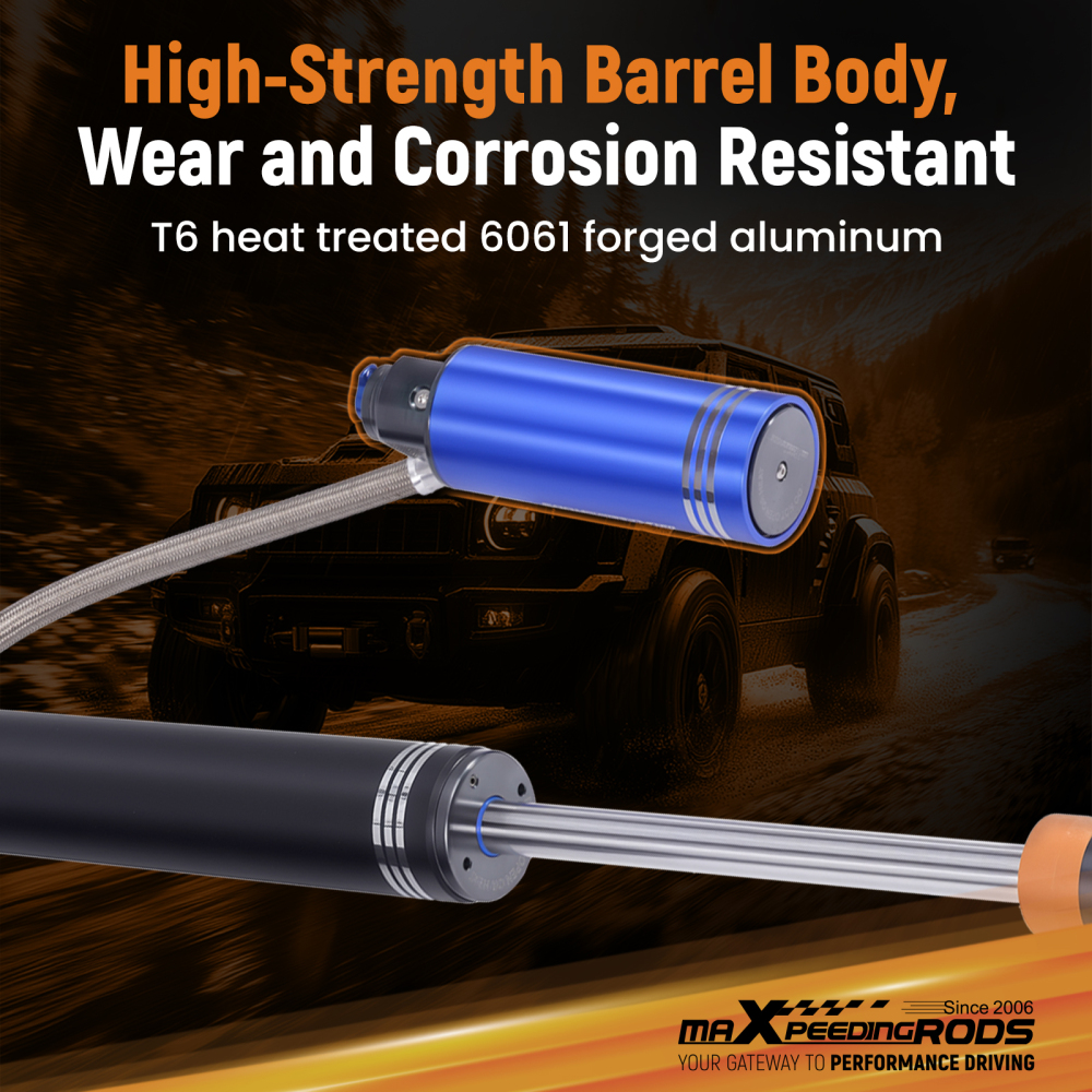 Pair Front Shocks10 Way Damper Reservoir 4-6 Lift compatible for Ram 2500 3500 94-10