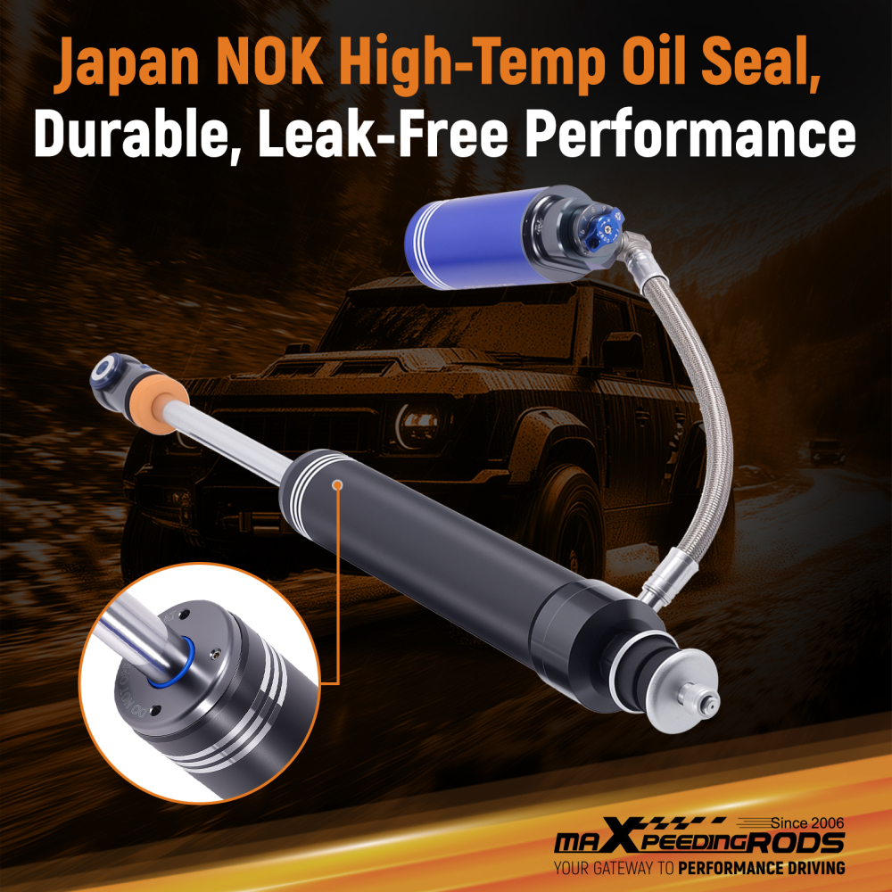 Pair Front Shocks10 Way Damper Reservoir 4-6 Lift compatible for Ram 2500 3500 94-10