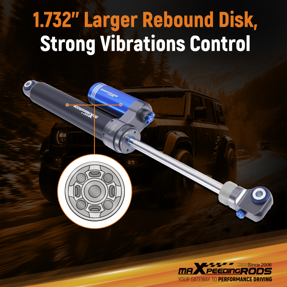 Rear Shocks w/ Reservoir 10 Way Damper compatible for Dodge Ram 2500 1994-10 4WD 5-6 Lift