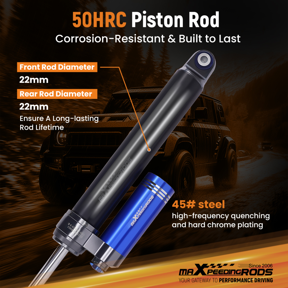 Rear Shocks w/ Reservoir 10 Way Damper compatible for Dodge Ram 2500 1994-10 4WD 5-6 Lift