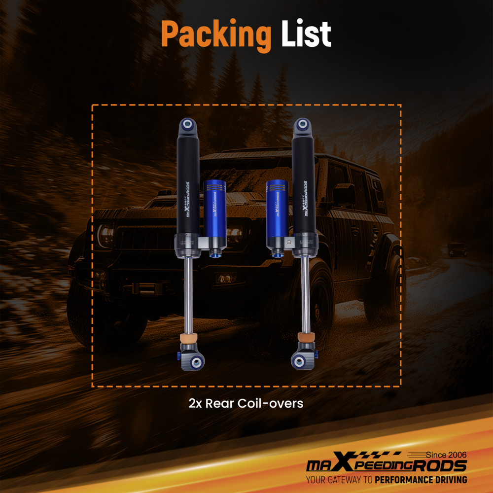 Rear Shock w/ Reservoir compatible for Chevy Silverado GMC Sierra 1500 19-25 Lifted 0-2