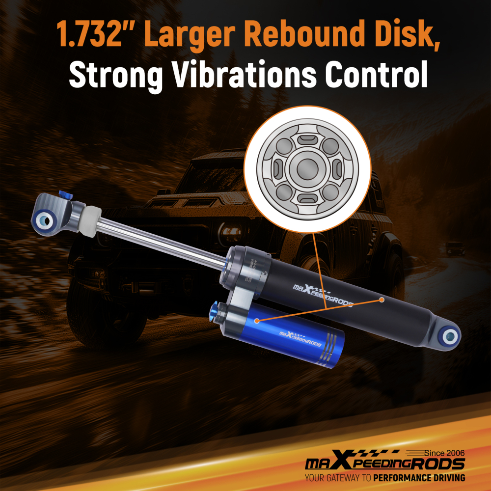 Rear Shock w/ Reservoir compatible for Chevy Silverado GMC Sierra 1500 19-25 Lifted 0-2