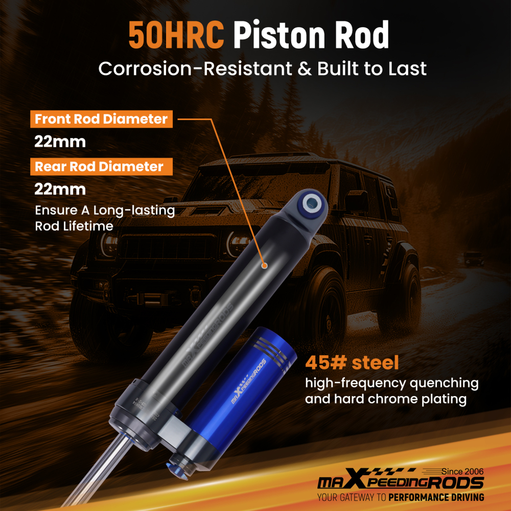 Rear Shock w/ Reservoir compatible for Chevy Silverado GMC Sierra 1500 19-25 Lifted 0-2