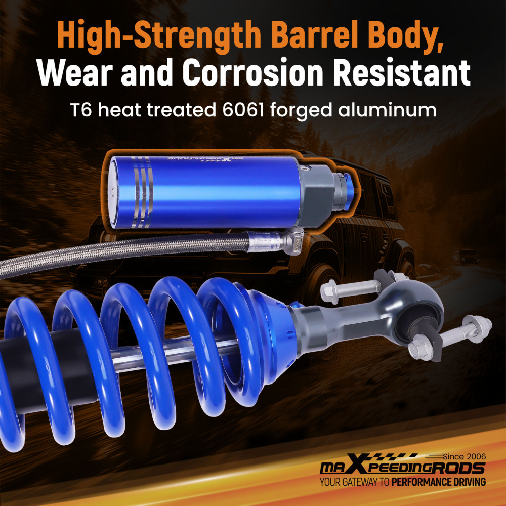 Front Shocks W/ Damper Adjustable Reservoir For 19-24 compatible for Chevy Silverado 1500