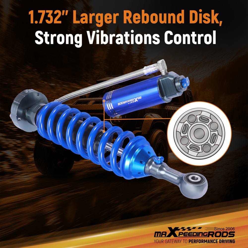 10 Way Damping Remote Front Shocks 0-3 Lift For 2005-2023 compatible for Toyota Tacoma
