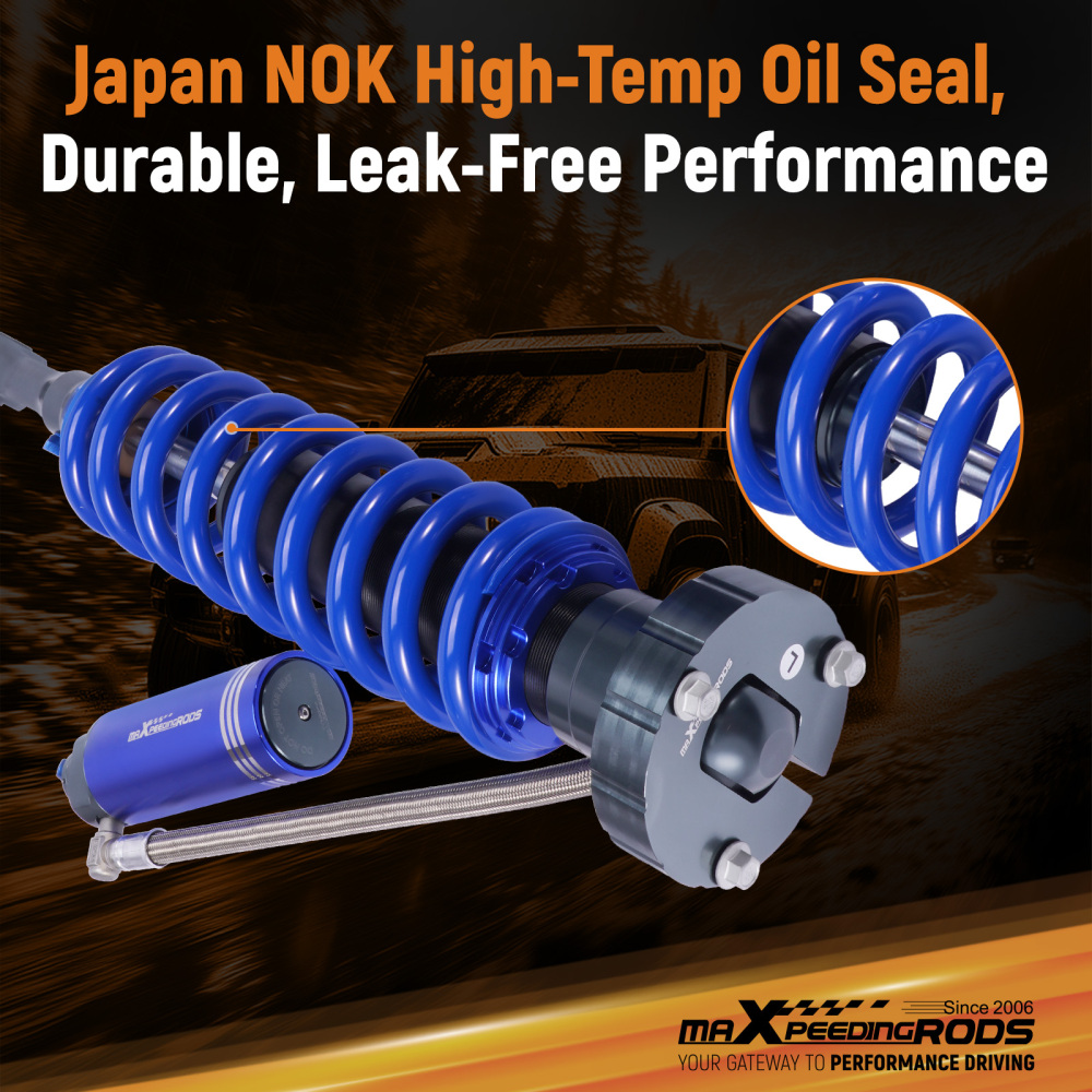 10 Way Damping Remote Front Shocks 0-3 Lift For 2005-2023 compatible for Toyota Tacoma