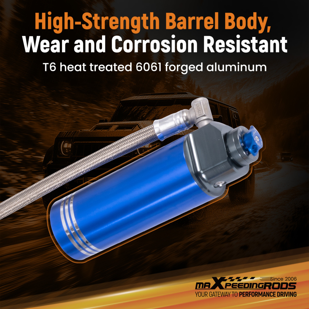 2x Rear Reservoir Shocks 10 Levels Damping For 07-21 compatible for Toyota Tundra 0-1.5 Lift