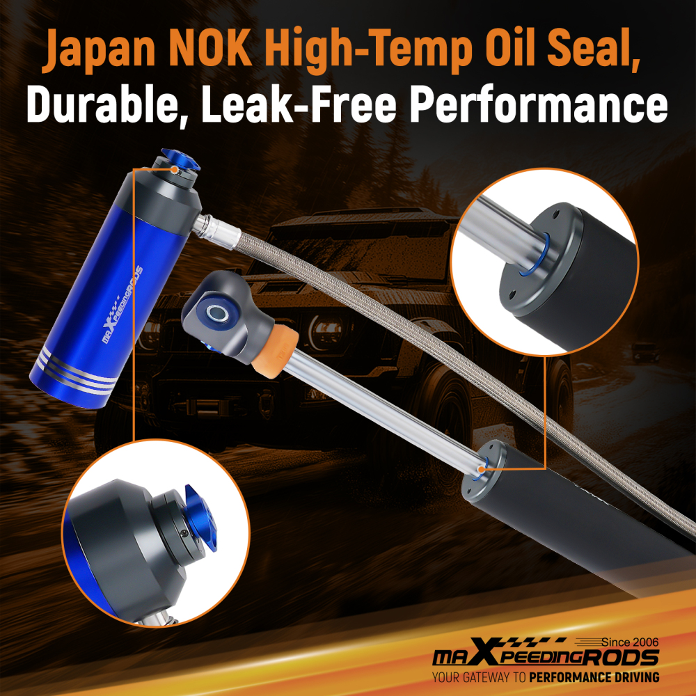 MaXpeedingrods Remote Reservoir Front Shocks compatible for Jeep Wrangler JL 18-25