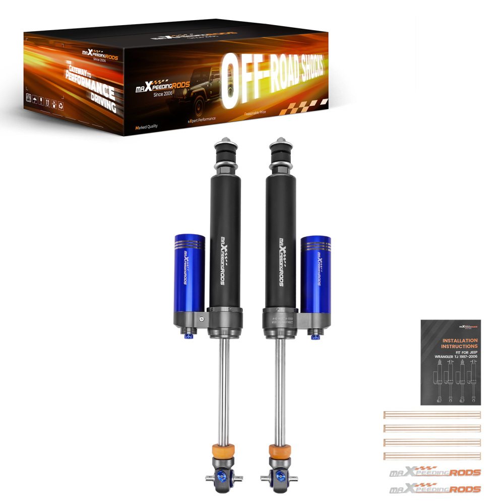 Remote Reservoir 2-3.5 Lift Rear Shocks compatible for JEEP Wrangler TJ 1997-2006