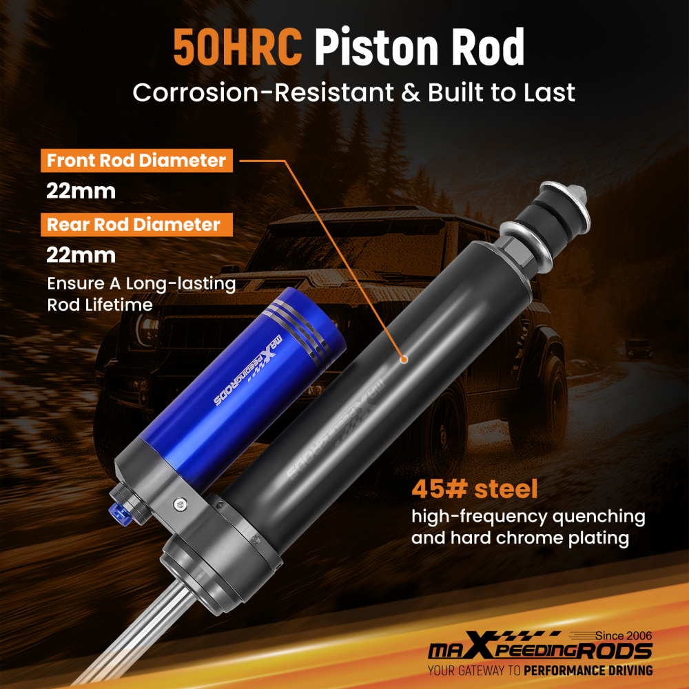 Remote Reservoir 2-3.5 Lift Rear Shocks compatible for JEEP Wrangler TJ 1997-2006