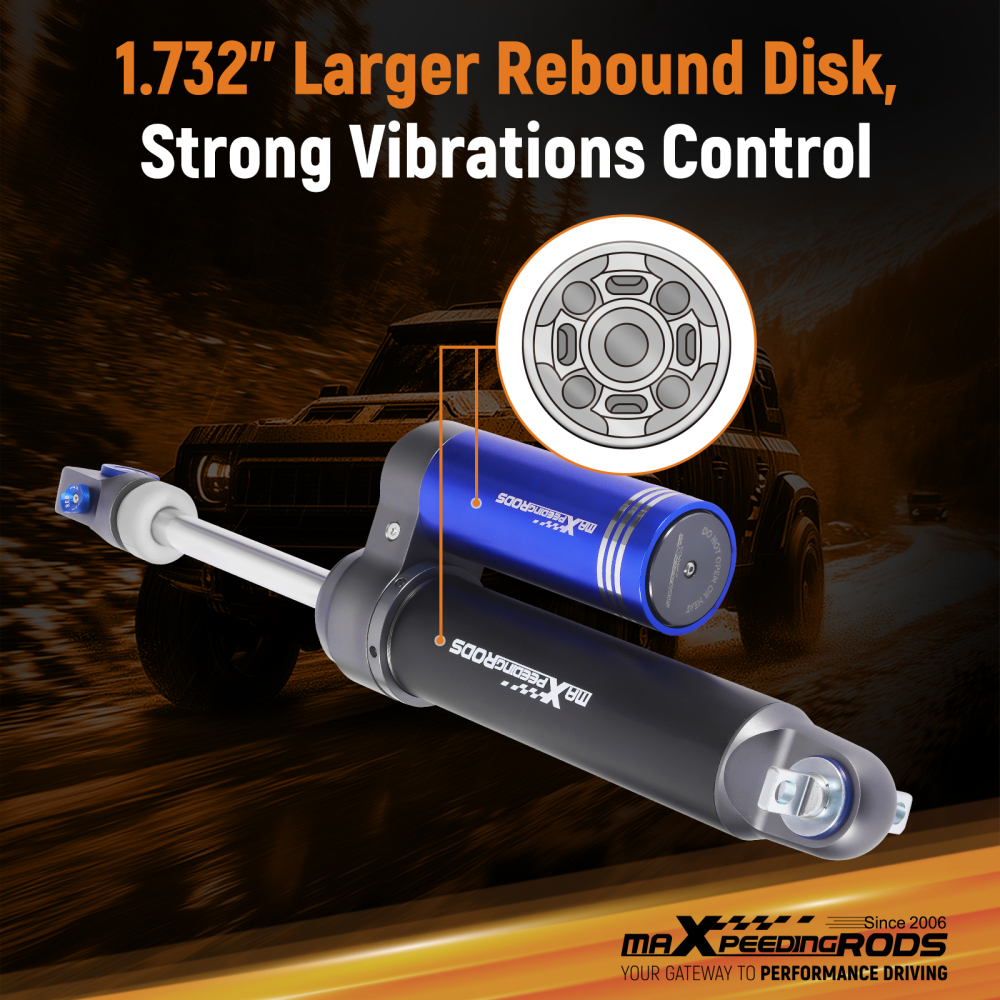 MaXpeedingrods Rear Shocks w/ Remote Reservoir For Cherokee 84-01 Wrangler 97-06