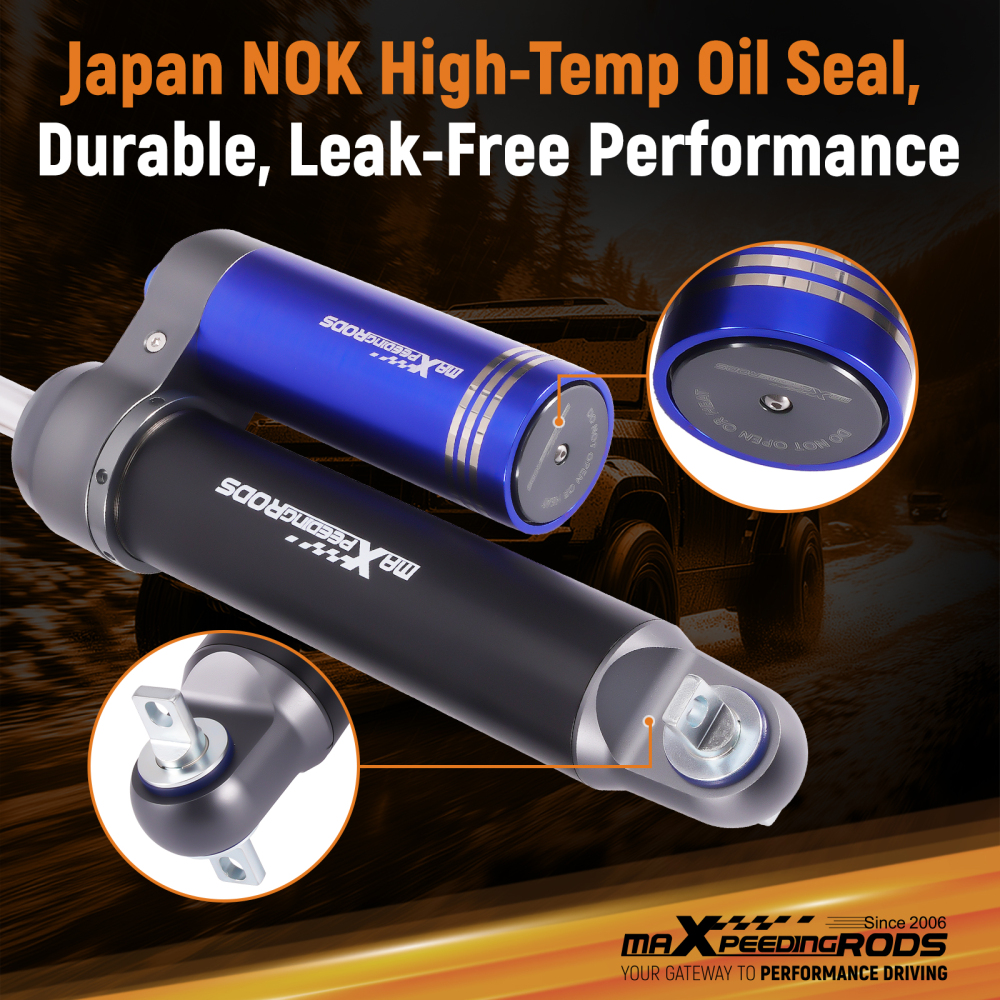 MaXpeedingrods Rear Shocks w/ Remote Reservoir For Cherokee 84-01 Wrangler 97-06