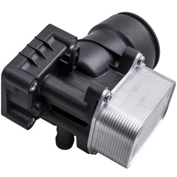 Oil Cooler housing with radiator cap gasket compatible for Audi VW Skoda 03L115389C 03L1153