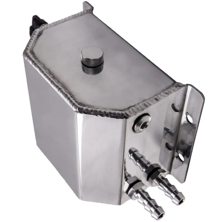 Overflow Tank, Universal Engine Coolant Expansion Tank 1L Aluminum Alloy Overflow Reservoir Bottle Tank (Silver), Reservoirs - Canada
