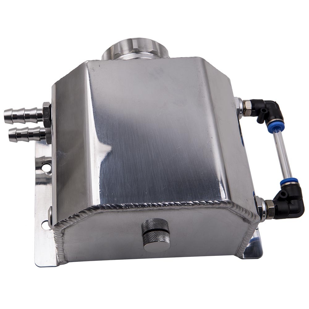 1L Aluminum Radiator Coolant Overflow Bottle Tank 12mm Water-Can Reservoir